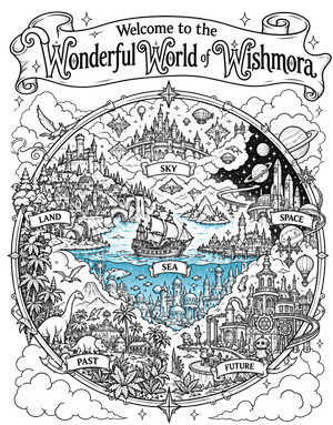 Pubster helps you craft personalised storybooks and colouring adventures set in the Wonderful World of Wishmora.